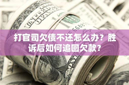 武汉打官司欠债不还怎么办？胜诉后如何追回欠款？