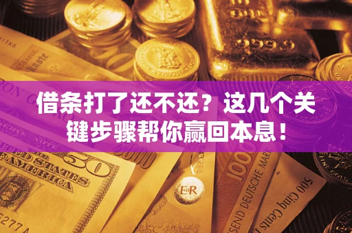 武汉借条打了还不还？这几个关键步骤帮你赢回本息！