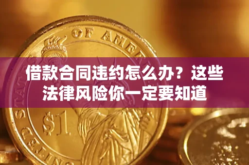 武汉借款合同违约怎么办？这些法律风险你一定要知道