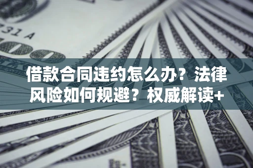 武汉借款合同违约怎么办？法律风险如何规避？权威解读+实用指南