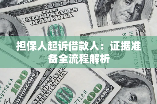 武汉担保人起诉借款人：证据准备全流程解析