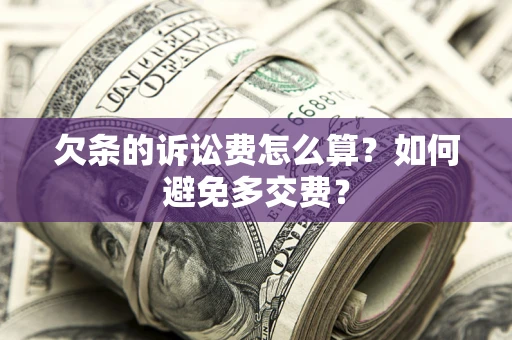 武汉欠条的诉讼费怎么算？如何避免多交费？