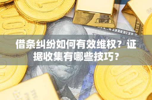 武汉借条纠纷如何有效维权？证据收集有哪些技巧？
