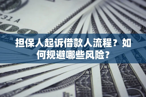 武汉担保人起诉借款人流程？如何规避哪些风险？