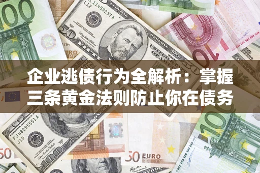武汉企业逃债行为全解析：掌握三条黄金法则防止你在债务乱局中“踩雷”