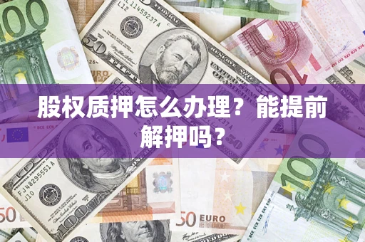 武汉股权质押怎么办理？能提前解押吗？